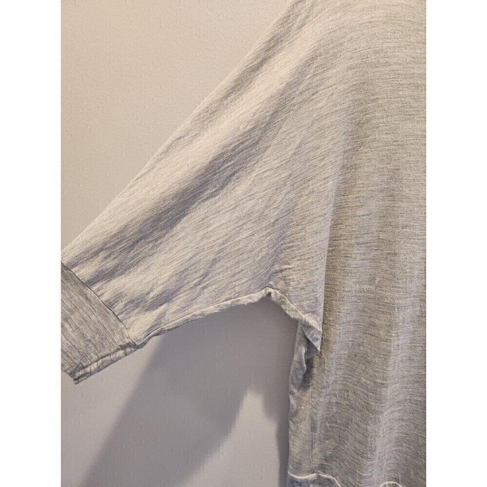 Eileen Fisher Blouse Silk Blend Gray Sz S Dolman Sleeve,  Cuff Wrist And Waist - Picture 2 of 9